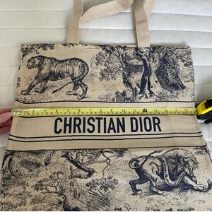 Dior Beige and Black Animal Print Tote
